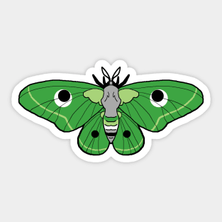 Pride Moths: Aromantic Sticker
